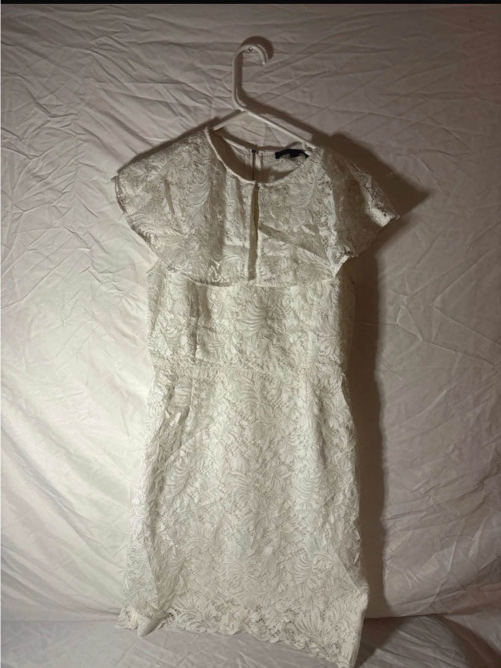 Brooks Brothers White Lace Midi Dress